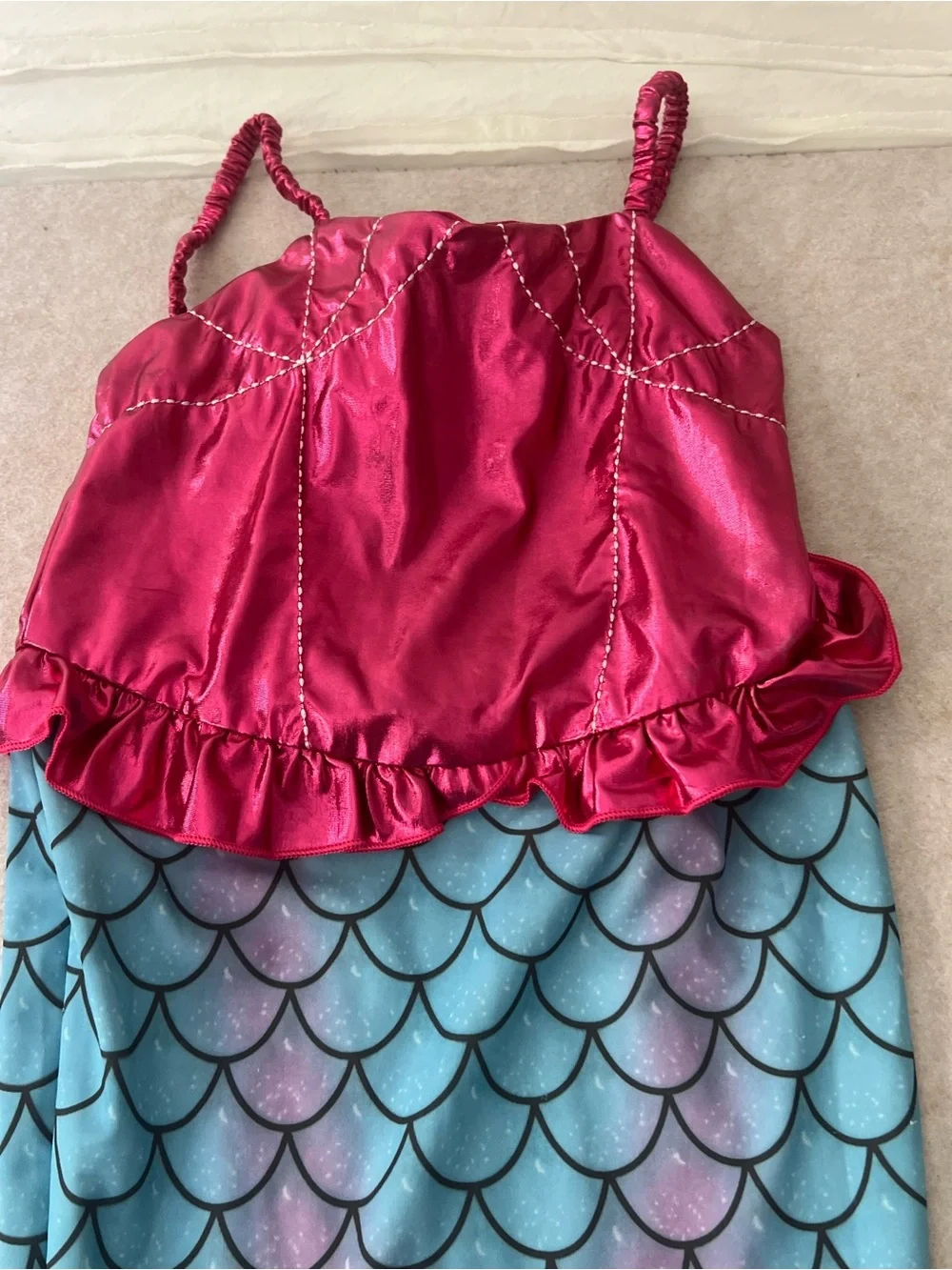 Girls Pink and Teal Mermaid Costume Dress - Kids Costume